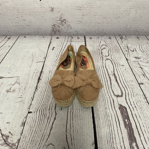 Circus Sam Edelman Shoes Womens 7.5 Cali Espadrille Golden Caramel‎ Bow Slip On - Picture 3 of 8